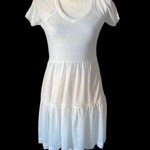FOREVER 21-WHITE TIER DRESS-SIZE SMALL